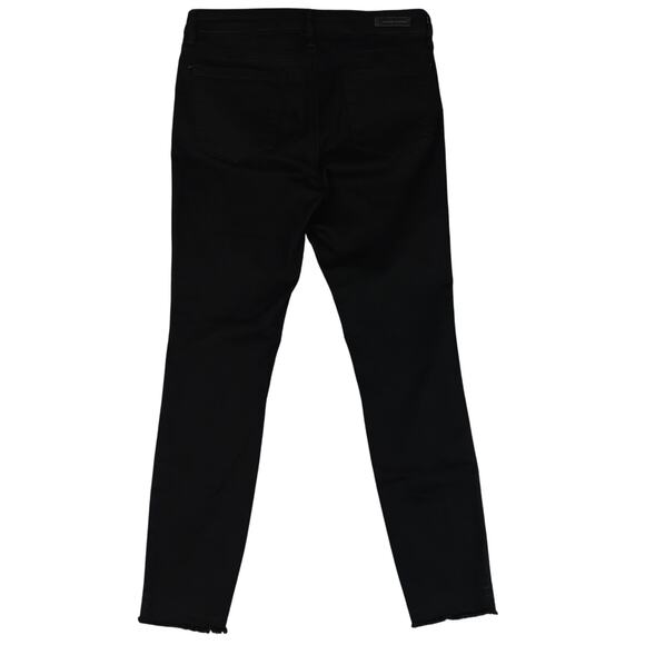 Articles of Society Skinny Jeans Womens 31 32X28 Black Out Stretch Raw Hem Ankle - Picture 3 of 15